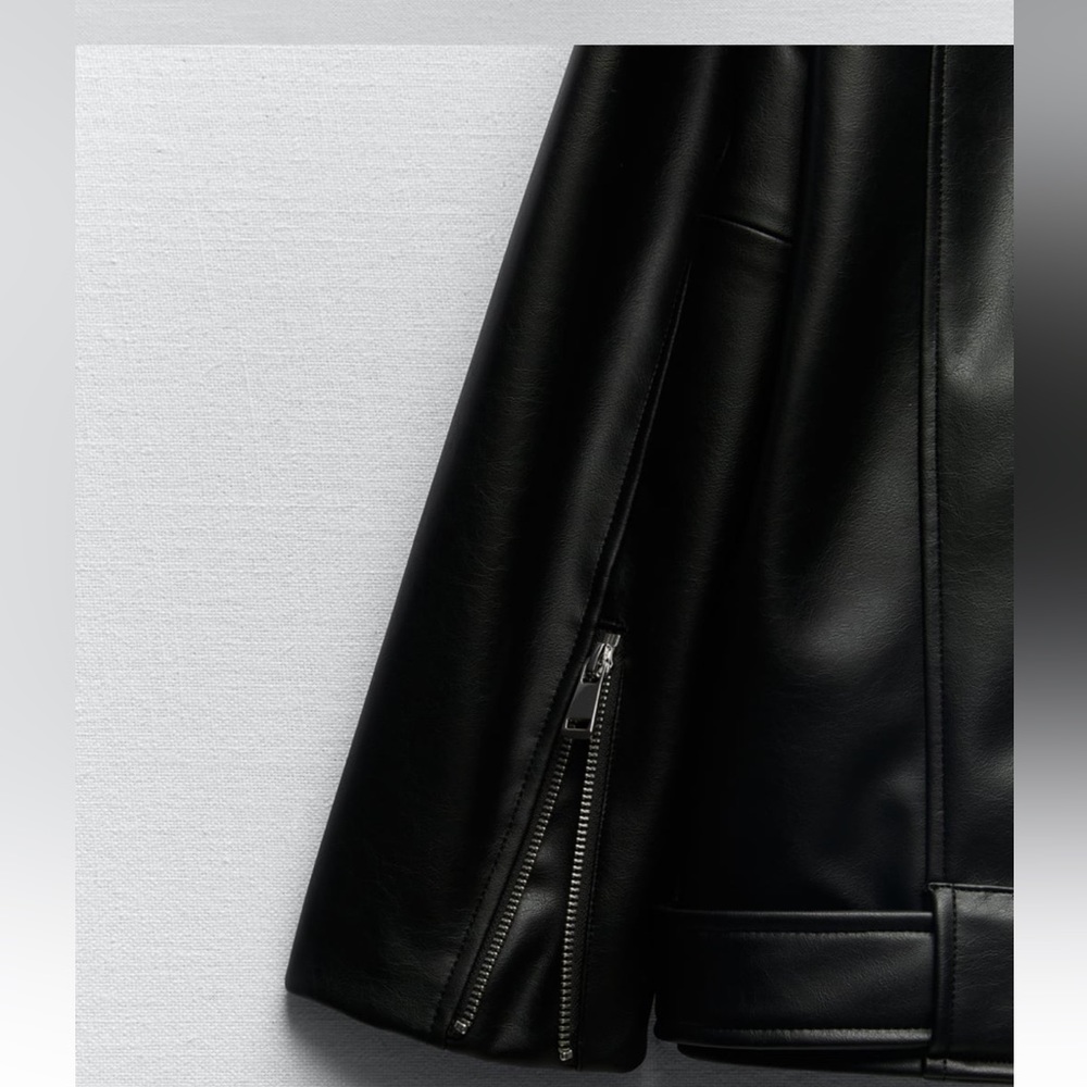 Brand New Zara Oversize Faux Leather Jacket, size M - Picture 6 of 8